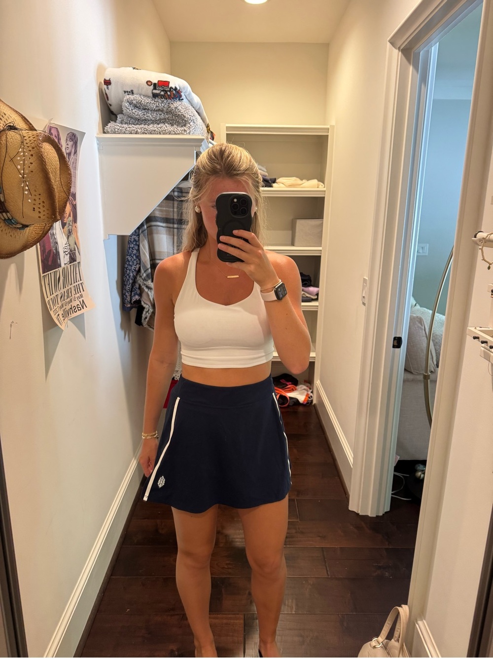 FP Movement by Free People Navy Active Skort with White Side Trim